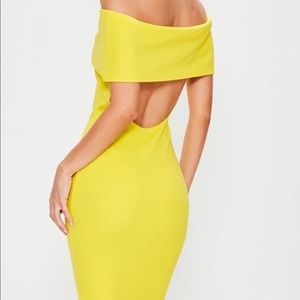 Missguided cut out back longline overlay midi